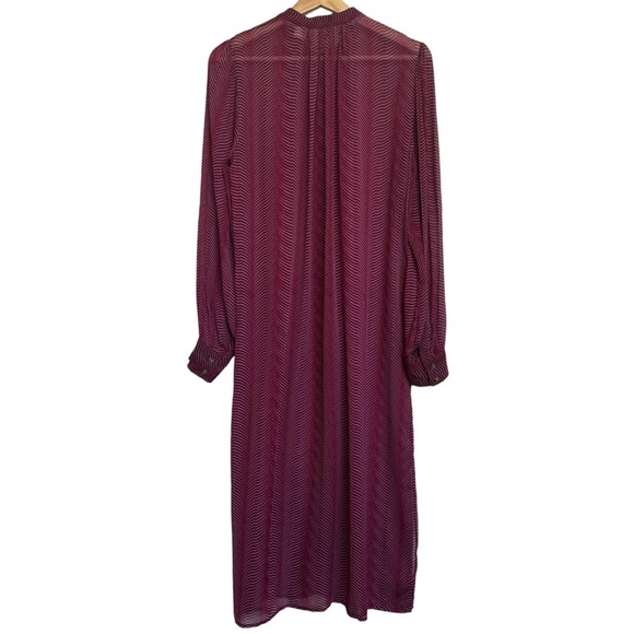 Anthropologie Maeve Imogen Long Sheer Button Front Tunic Top Size 6 - Picture 10 of 14